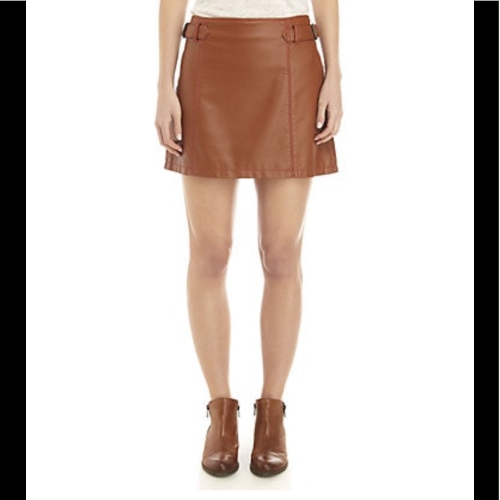 Free people size 2 Faux leather mini skirt